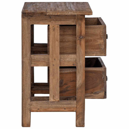 Nightstand Solid Mahogany Wood 15.7"x11.8"x20.1"