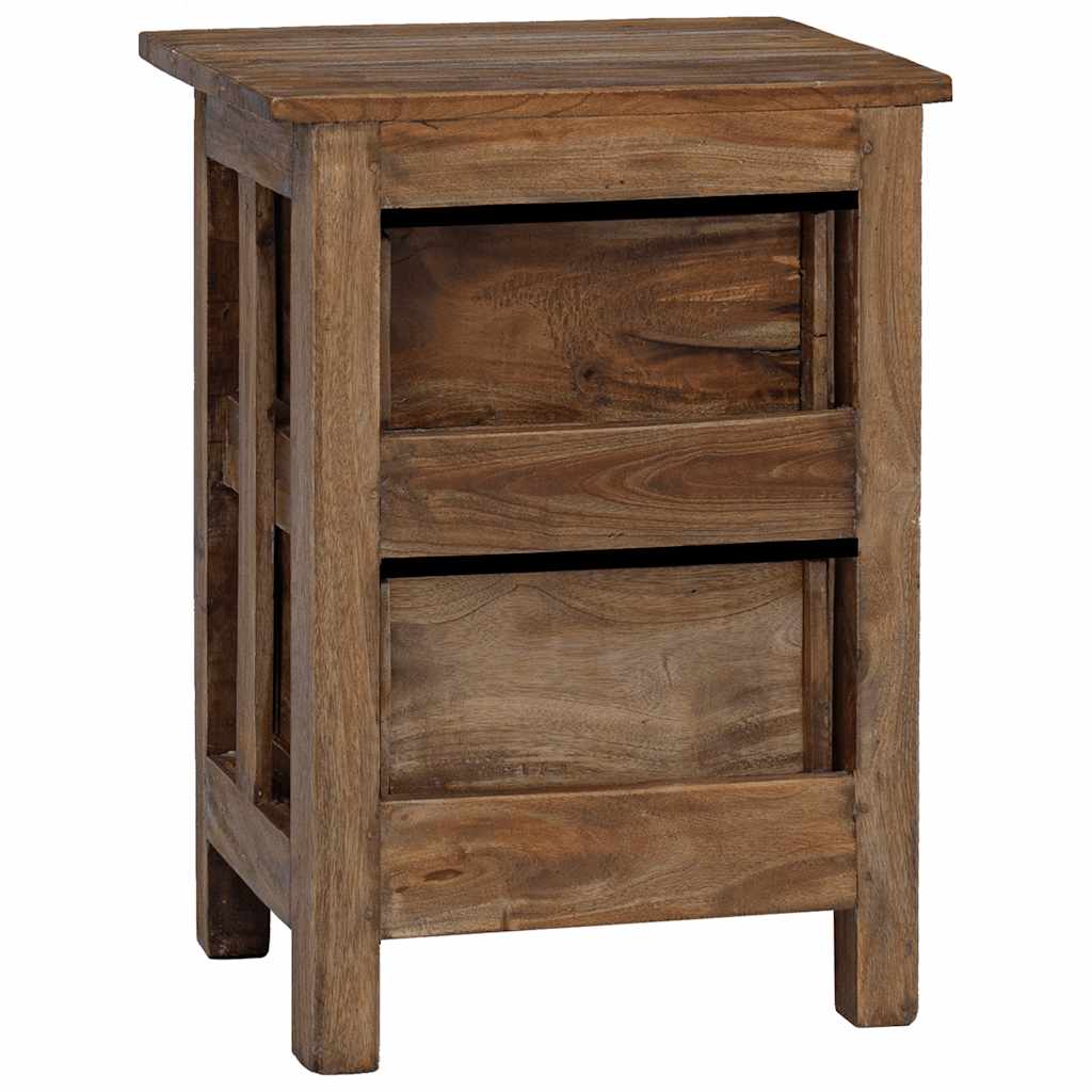 Nightstand Solid Mahogany Wood 15.7"x11.8"x20.1"