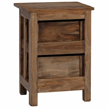 Nightstand Solid Mahogany Wood 15.7"x11.8"x20.1"