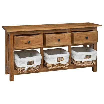 Sideboard Solid Mahogany Wood 39.4"x11.8"x19.7"
