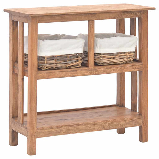 Console Table | Brown | Solid mahogany wood, rattan | Medium
