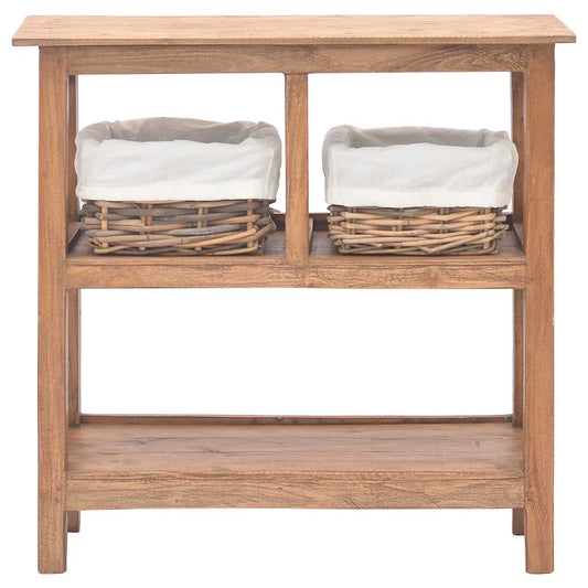 Console Table | Brown | Solid mahogany wood, rattan | Medium