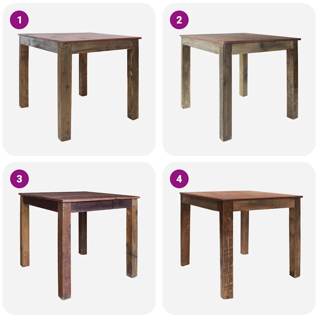 Dining Table Mixed Recycled Wood 32.3"x31.5"x29.9"