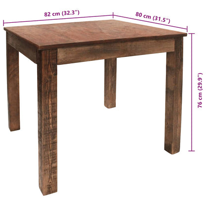 Dining Table Mixed Recycled Wood 32.3"x31.5"x29.9"