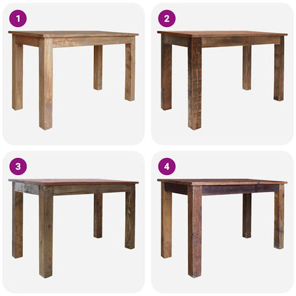 Dining Table Solid Mahogany Wood 120x60x77 cm