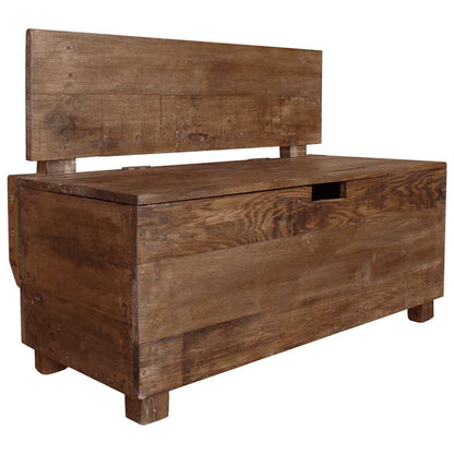 Bench Solid Mahogany Wood 33.9"x15.7"x23.6"