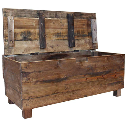 Bench Solid Mahogany Wood 33.9"x15.7"x23.6"
