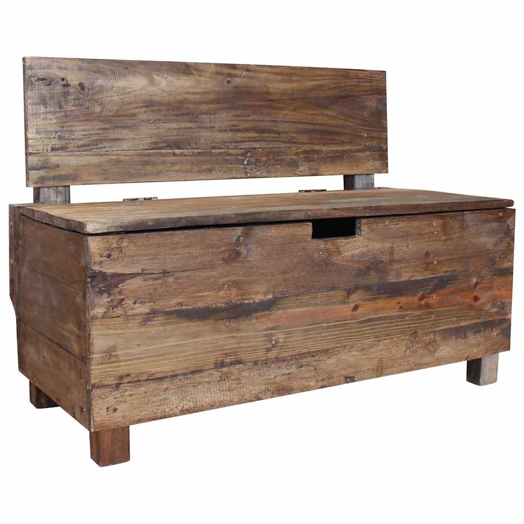 Bench Solid Mahogany Wood 33.9"x15.7"x23.6"