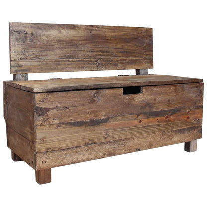 Bench Solid Mahogany Wood 33.9"x15.7"x23.6"
