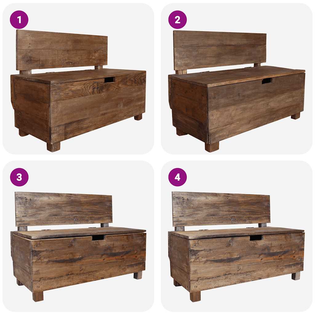 Bench Solid Mahogany Wood 33.9"x15.7"x23.6"