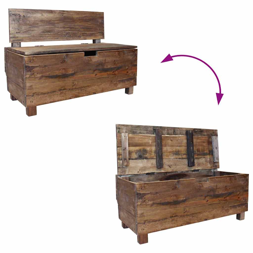 Bench Solid Mahogany Wood 33.9"x15.7"x23.6"