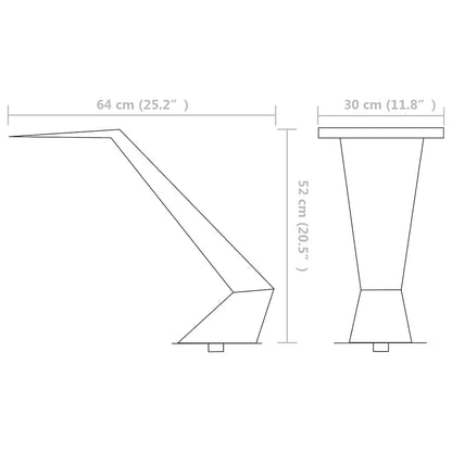 Pool Fountain Silver Stainless steel (SS 304) 25.2 x 11.8 x 20.5 in