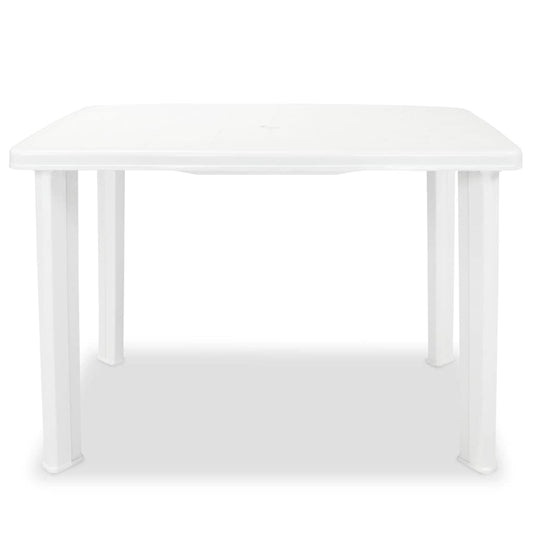 Garden Table White 101x68x72 cm Plastic