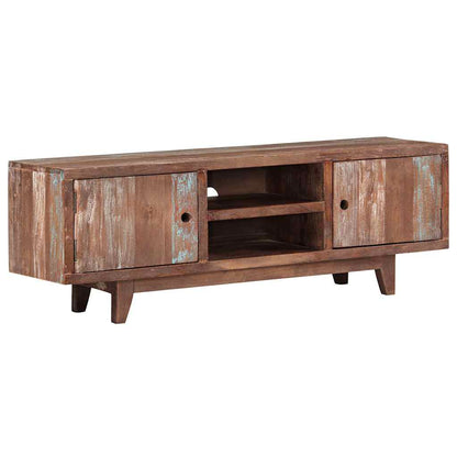 244960 vidaXL TV Cabinet Solid Acacia Wood Vintage 118x30x40 cm