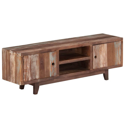 244960 vidaXL TV Cabinet Solid Acacia Wood Vintage 118x30x40 cm