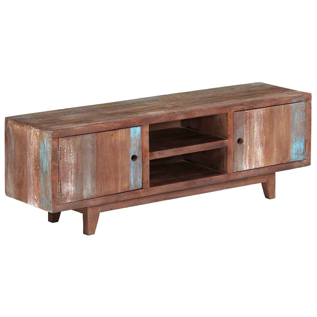 244960 vidaXL TV Cabinet Solid Acacia Wood Vintage 118x30x40 cm