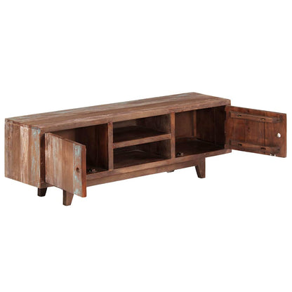 244960 vidaXL TV Cabinet Solid Acacia Wood Vintage 118x30x40 cm