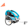2-in-1 Bike Trailer & Stroller Blue and Grey