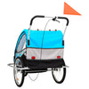 2-in-1 Bike Trailer & Stroller Blue and Grey