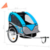 2-in-1 Bike Trailer & Stroller Blue and Grey