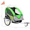 2-in-1 Bike Trailer & Stroller Green and Grey