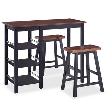 Bar Set 3 Pieces MDF Black