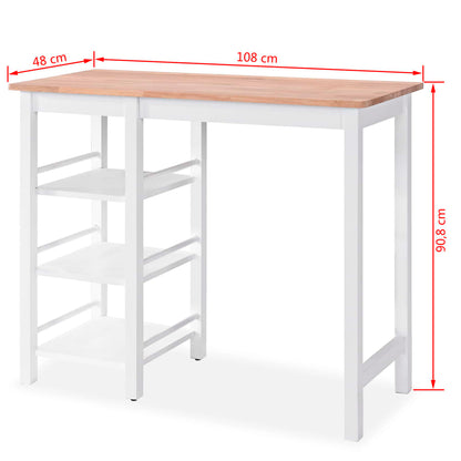 Bar Set 3 Pieces MDF White