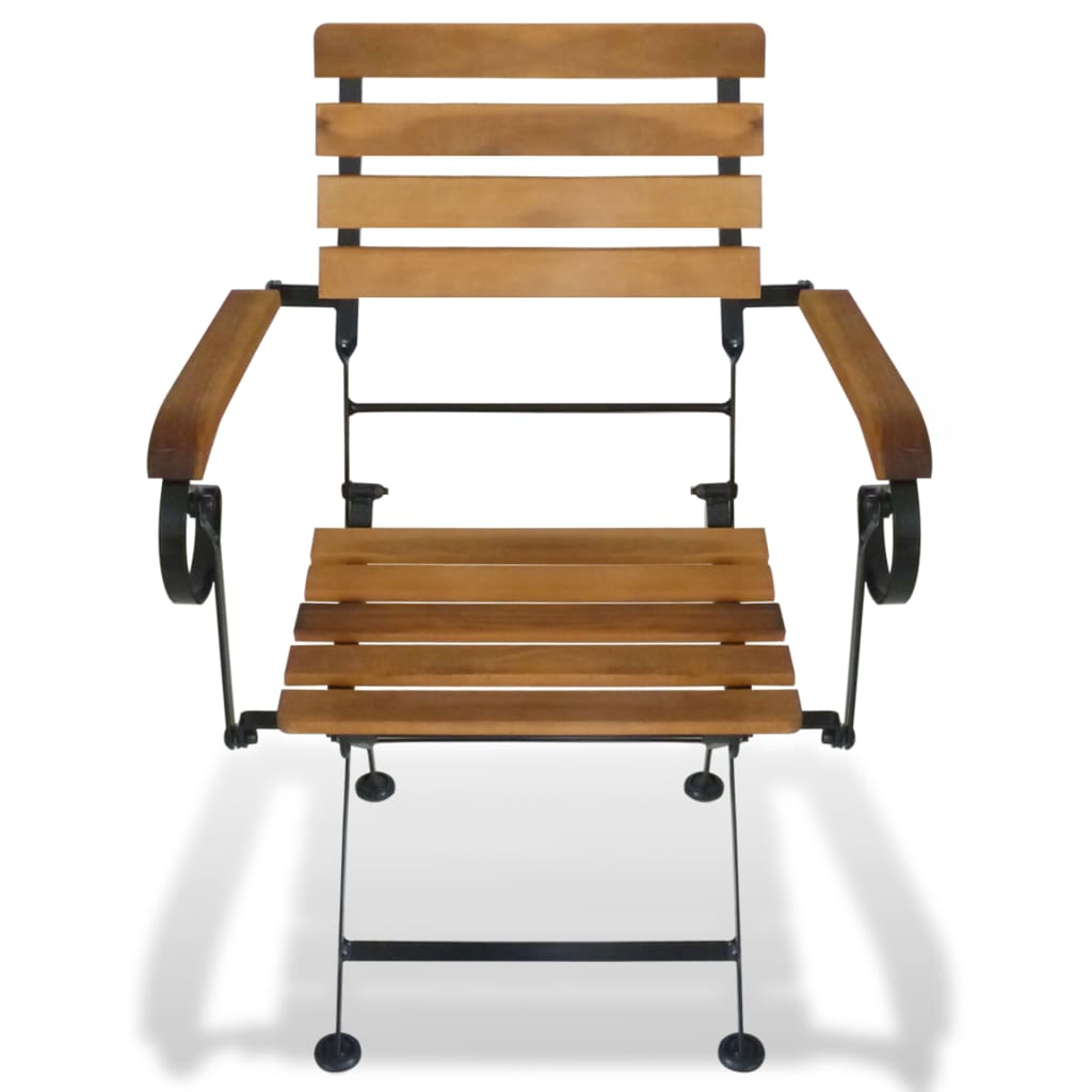 Folding Chair | Set of 2 | Brown and Black