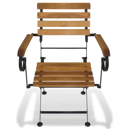 Folding Chair | Set of 2 | Brown and Black