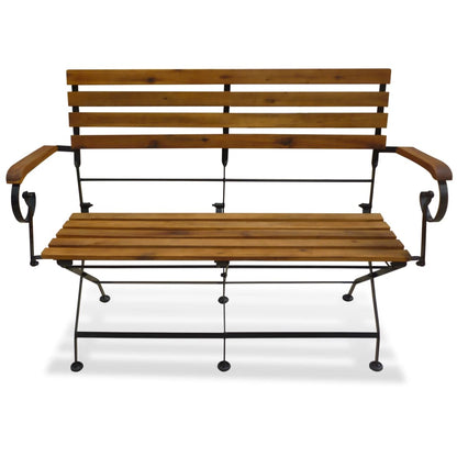 Folding Garden Bench 112 cm Solid Acacia Wood