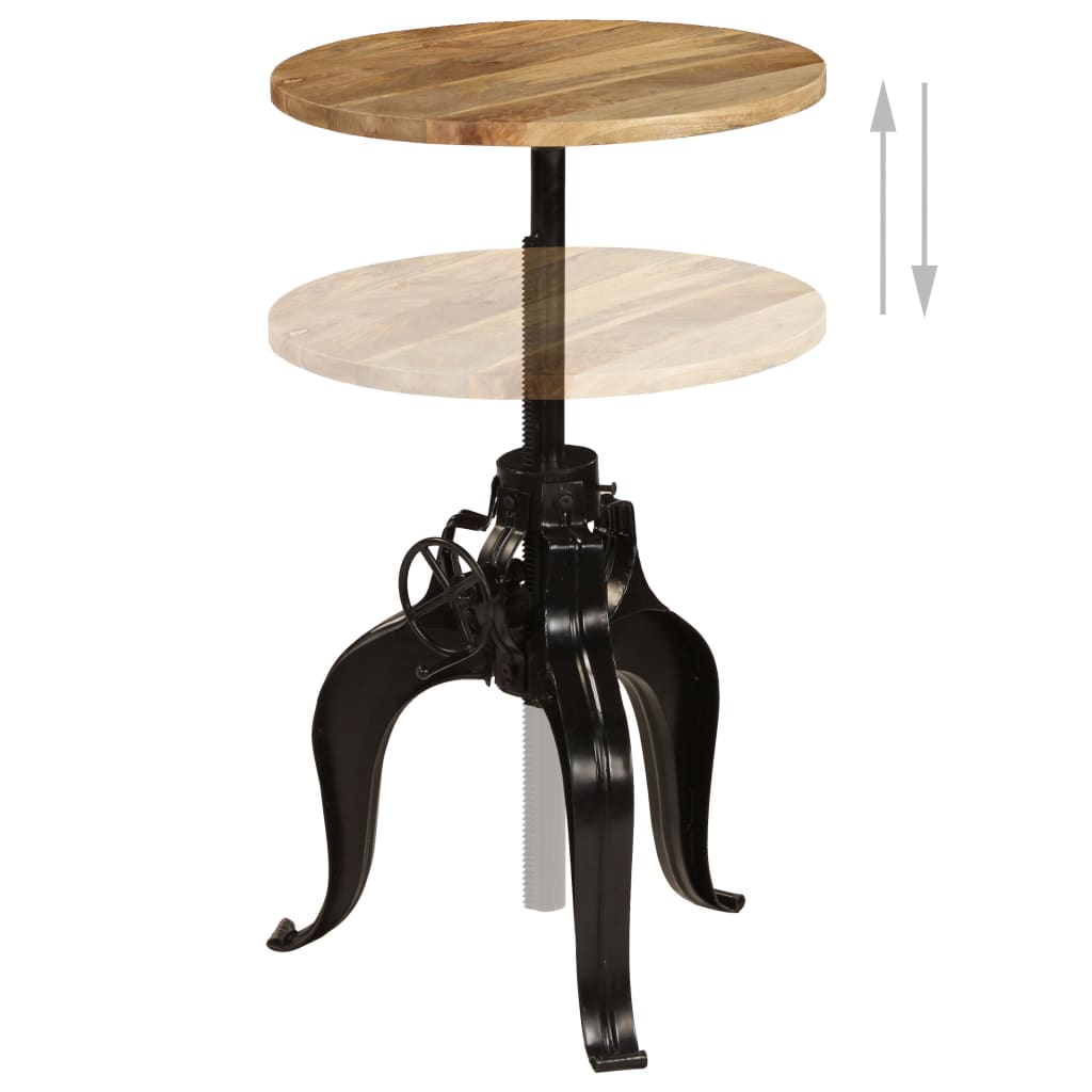 Bar Table Solid Mango Wood 60x(76-110) cm