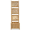 Garden Raised Bed with Trellis Bamboo 40 cm