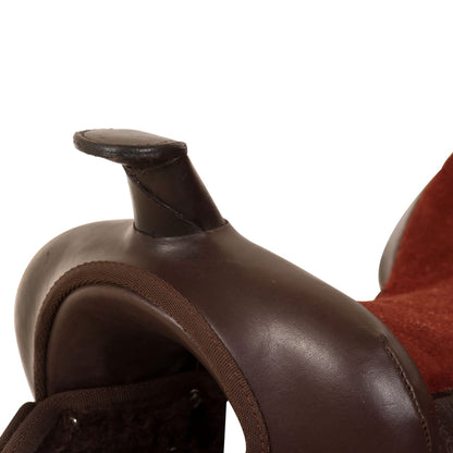 Western Horse Saddle | Brown | Genuine leather | 16 inches