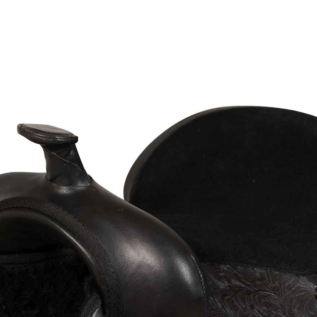 Western Horse Saddle | Black | Genuine leather, Faux leather, Nylon