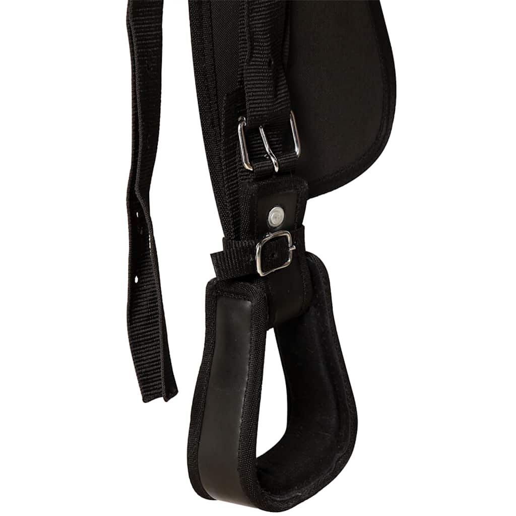 Western Horse Saddle | Black | Genuine leather, Faux leather, Nylon