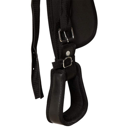 Western Horse Saddle | Black | Genuine leather, Faux leather, Nylon