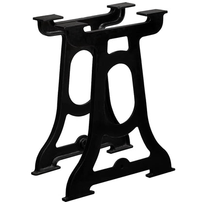 Dining Table Leg | Set of 2 | Black | Cast iron | Standard | Durable