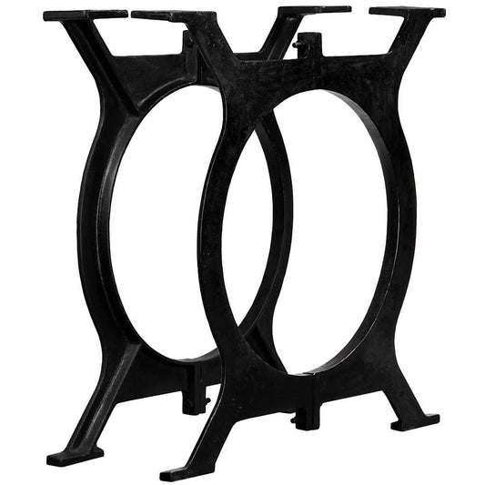 Dining Table Leg | Set of 2 | Black | Solid cast iron | Medium | Durable