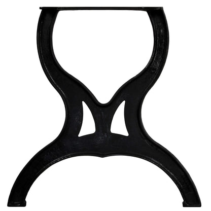 Dining Table Legs 2 pcs X-Frame Cast Iron