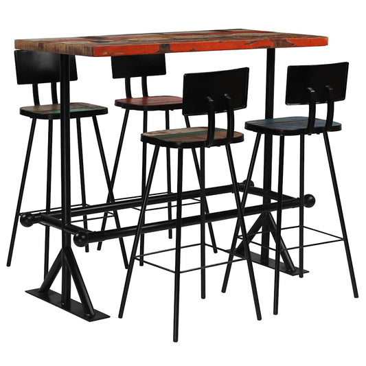 Bar Set | Multicolour | Solid Reclaimed Wood | Standard | Industrial