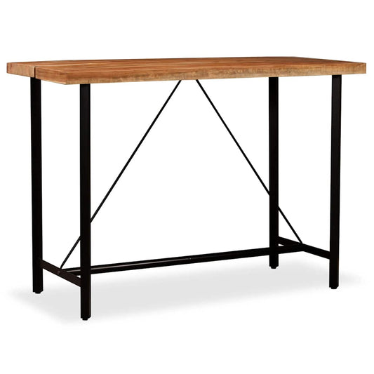 Bar Table | Brown, Black | Solid acacia wood, Steel | Large | Bar Table