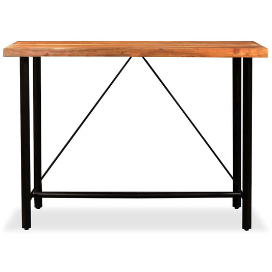 Bar Table | Brown, Black | Solid acacia wood, Steel | Large | Bar Table