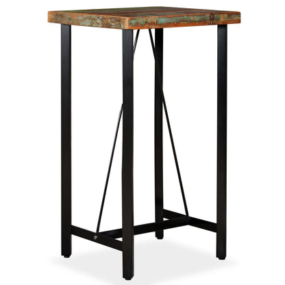 Bar Table Solid Reclaimed Wood 60x60x107 cm