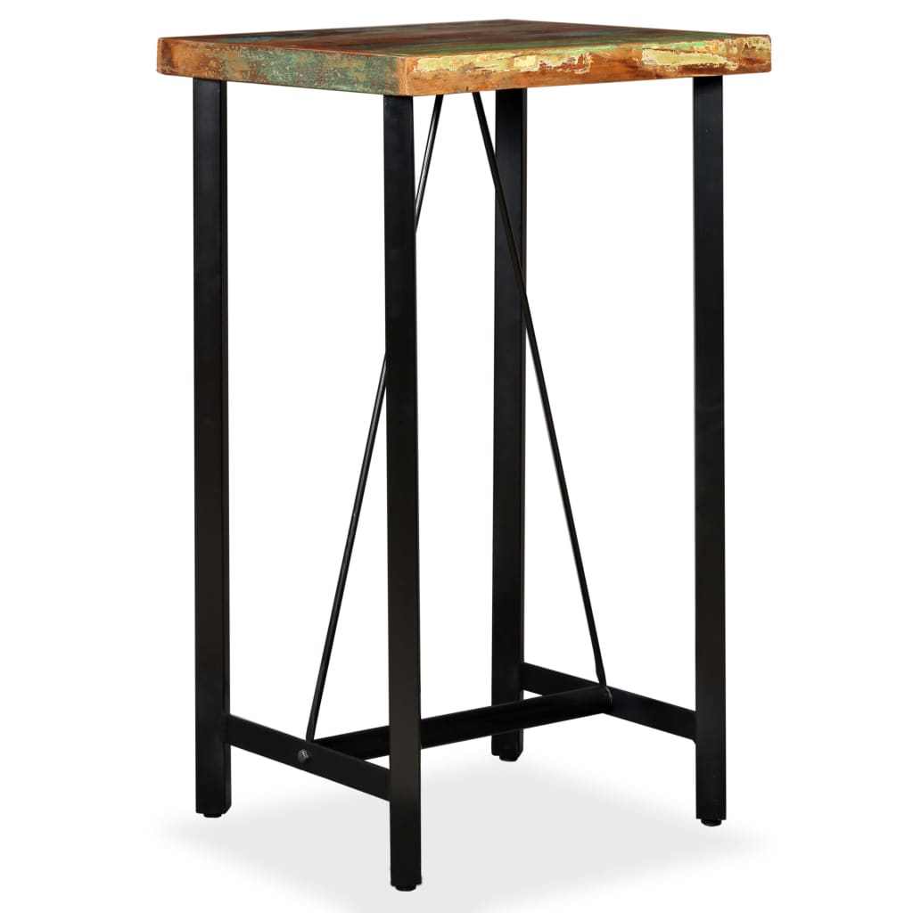 Bar Table Solid Reclaimed Wood 60x60x107 cm