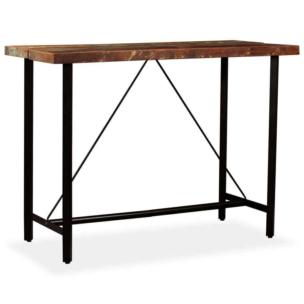 Bar Table Solid Reclaimed Wood 150x70x107 cm