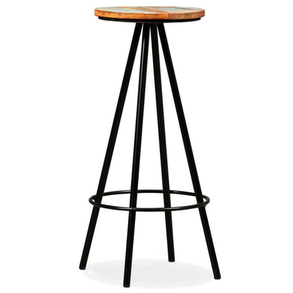 Bar Stools 2 pcs Solid Reclaimed Wood