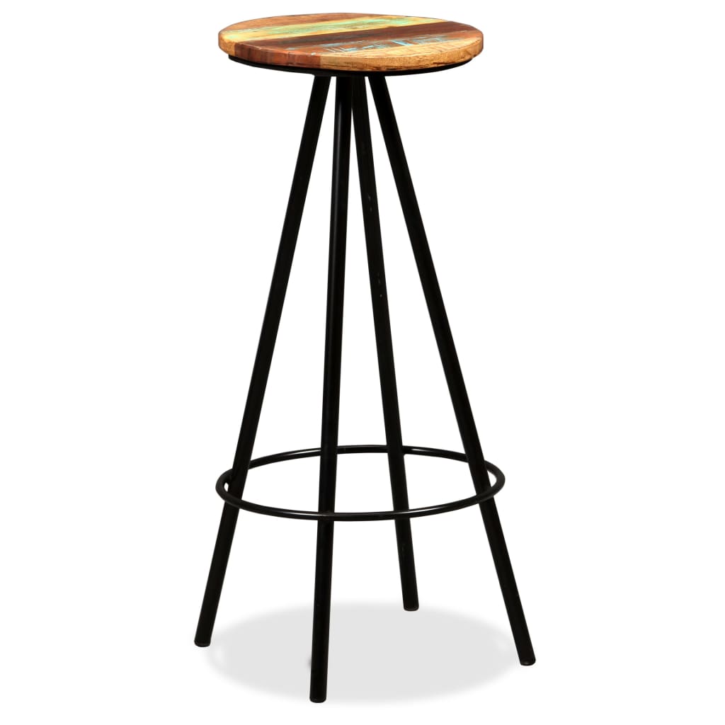 Bar Stools 4 pcs Solid Reclaimed Wood