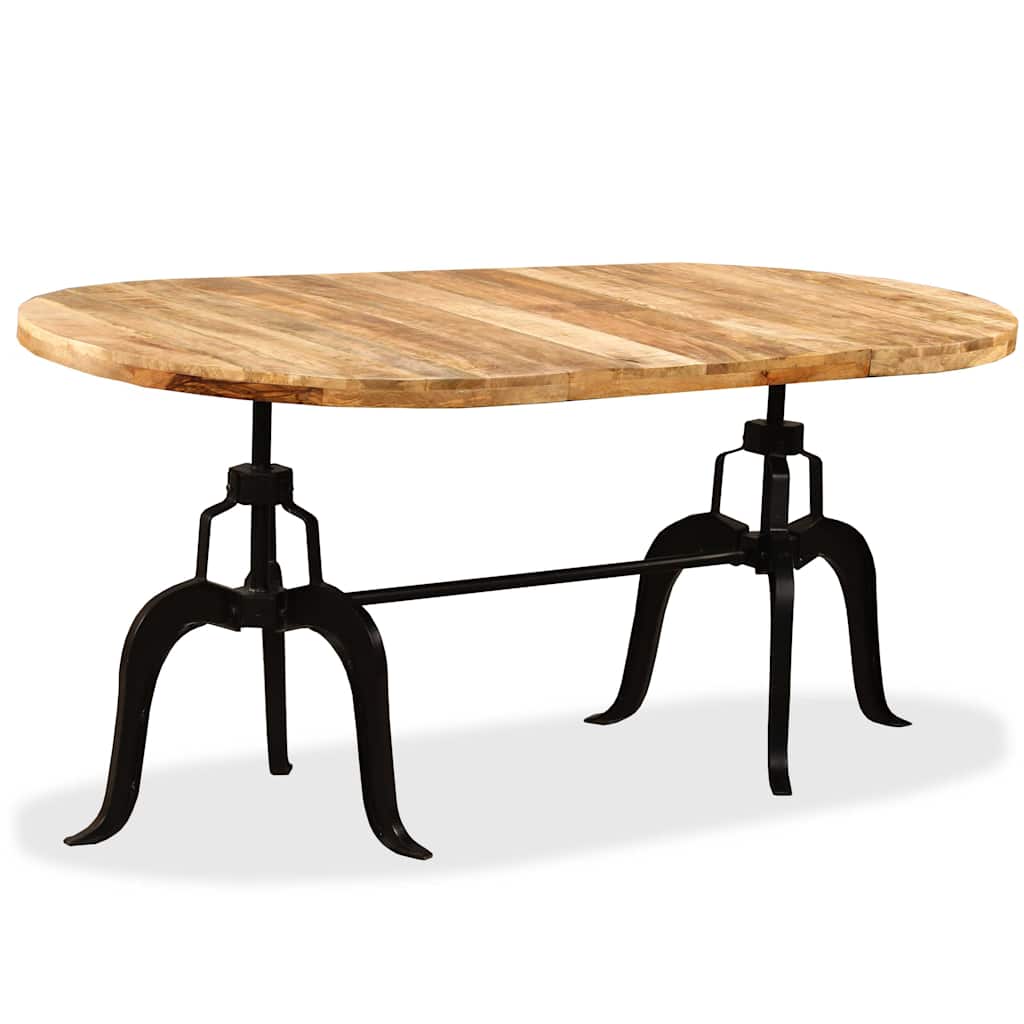 244799 vidaXL Dining Table Solid Mango Wood and Steel 180 cm