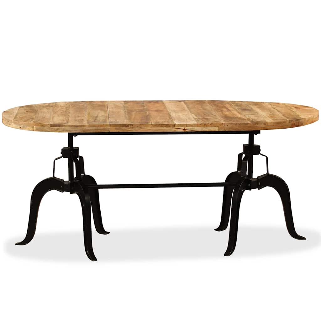 244799 vidaXL Dining Table Solid Mango Wood and Steel 180 cm