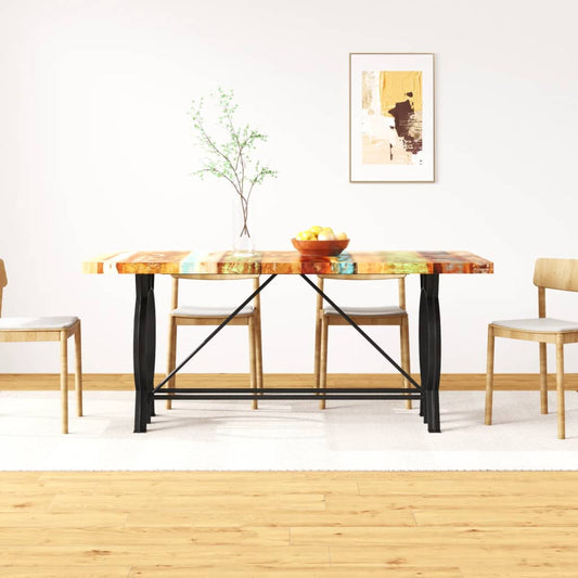 Dining Table | Different shades of brown with multicolour accents